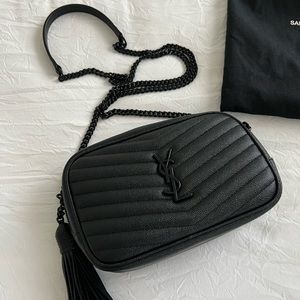 Mini Lou in grain leather black/black